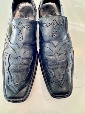 Lounge by Mark Nason Black Slip-On Dress Shoes M 10.5